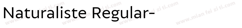 Naturaliste Regular字体转换